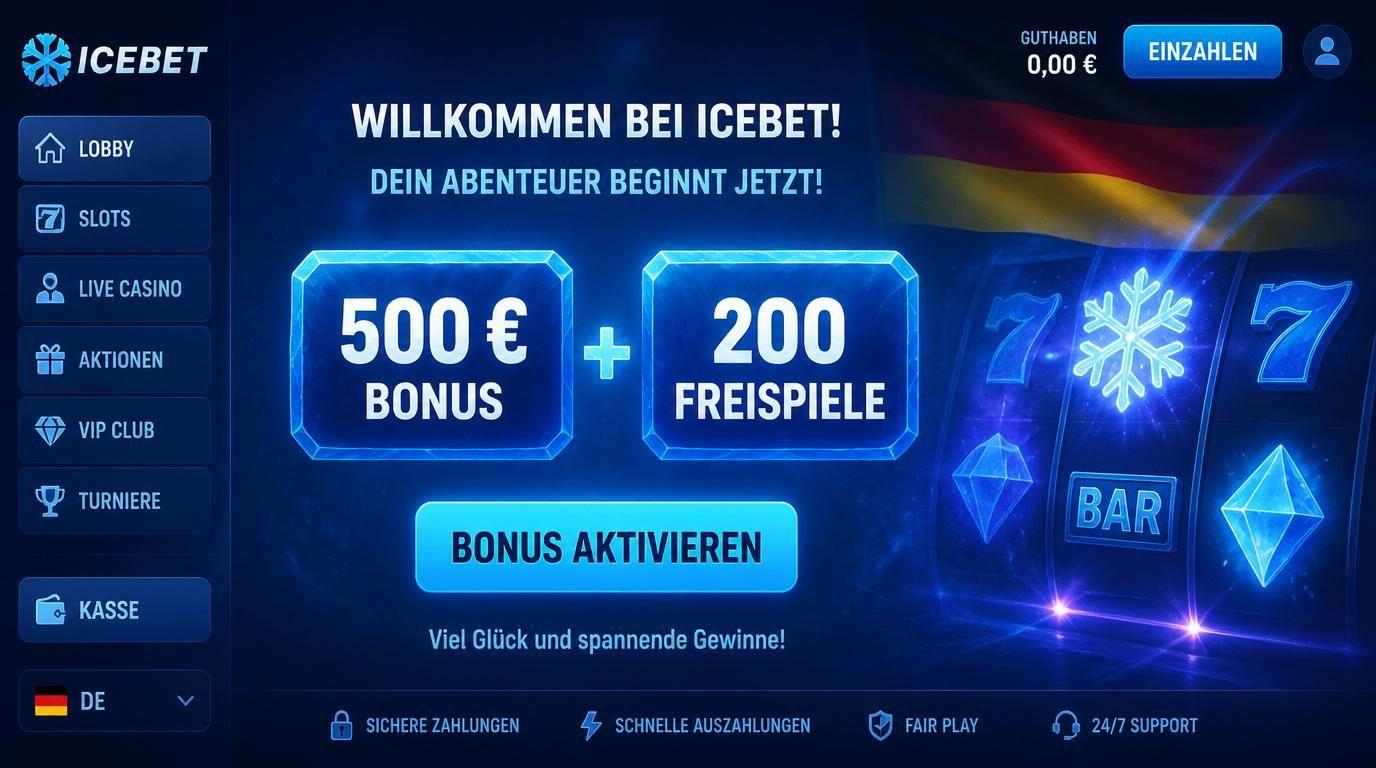 Neuer Willkommensbonus: 100 % bis zu 500 € + 200 Freispiele